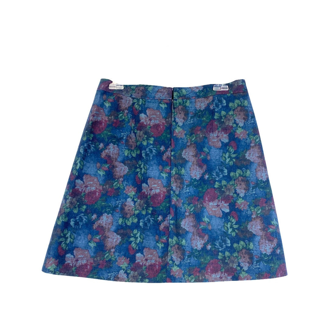 Erin Fetherston Muted Floral Mini Skirt-Back