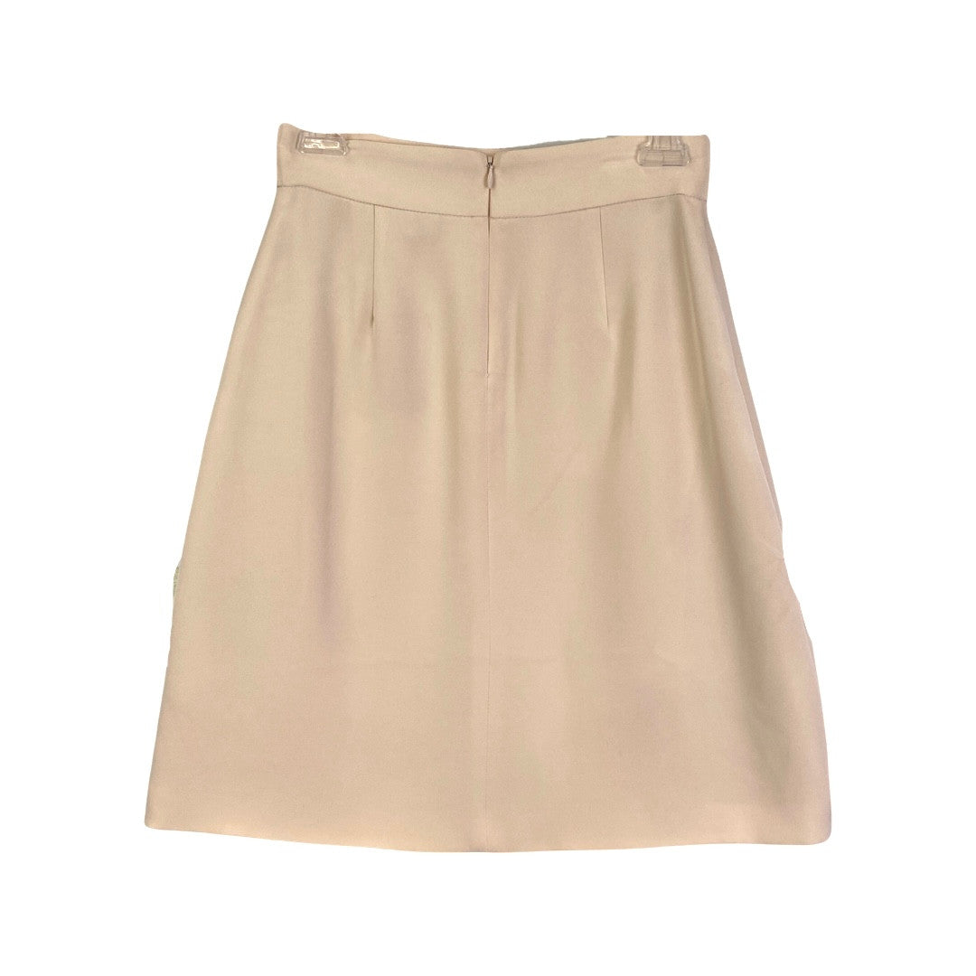 Shui Chen A Line Silk Mini Skirt-Back