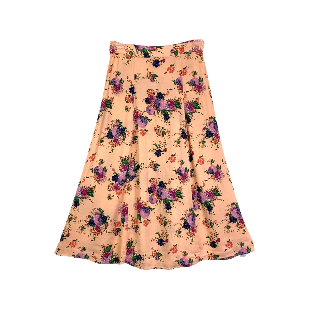 & Other Stories Floral Print Straight Skirt-Back